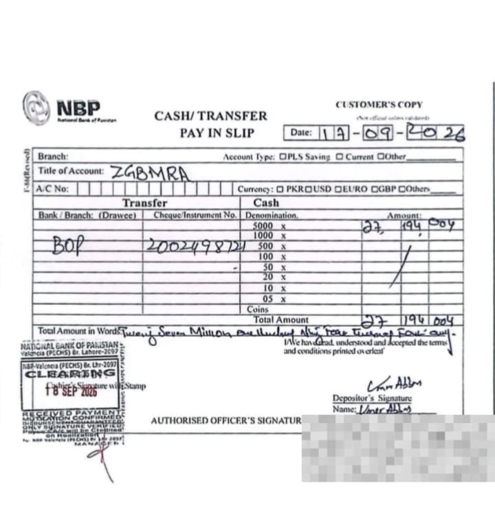 وزیرِ اعلیٰ پنجاب نے مثال قائم کردی ، اپنے دورہ لندن کے سفری اخراجات1 کروڑ 71 لاکھ 94 ہزار روپے اپنی جیب سے ادا کر دئیے 1 WhatsApp Image 2026 09 17 at 2.50.34 PM 1